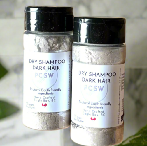 dark dry shampoo, cocoa, orange