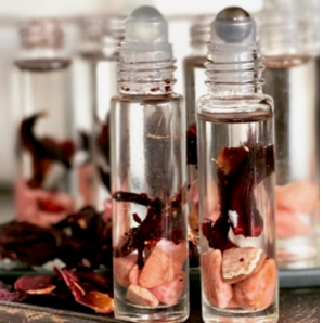 CHAKRA roller ball ~ I AM ~ ROOT essential oil blend for grounding and stability with natural ingredients in glass bottles