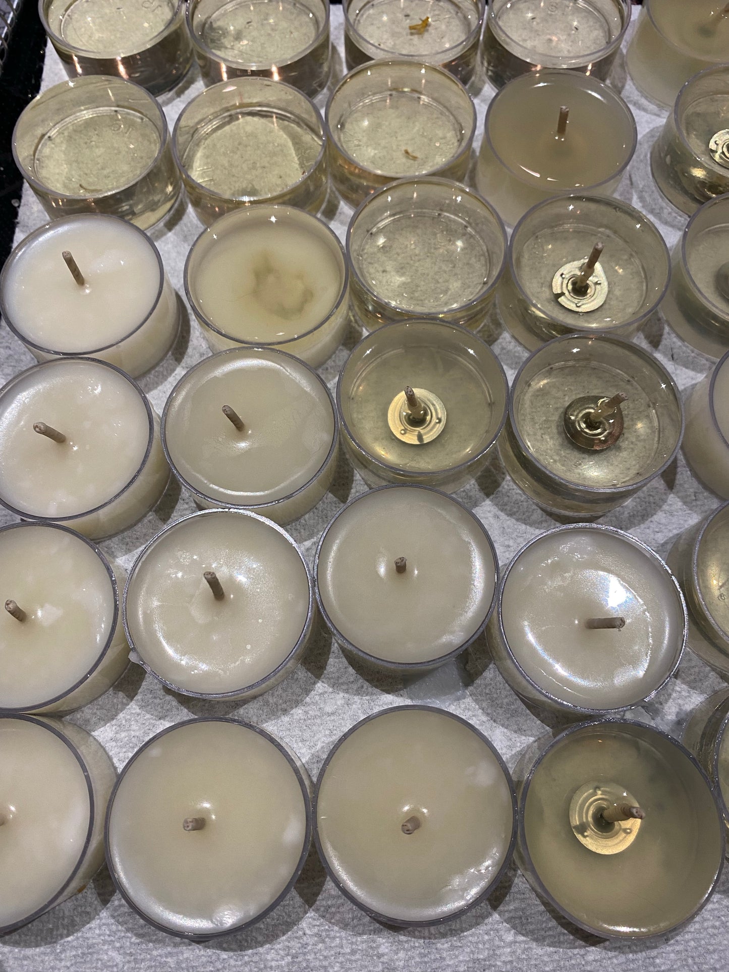 soy wax and coconut wax tea light candles