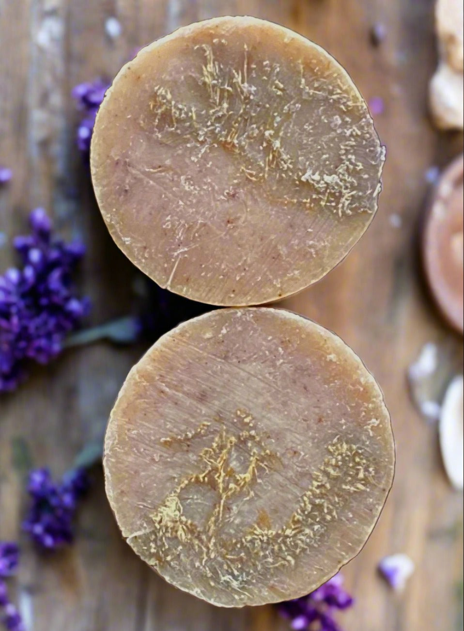 lavender essential oil, luffa, loofa, soap bar, 140 gram, natural, BC Canada