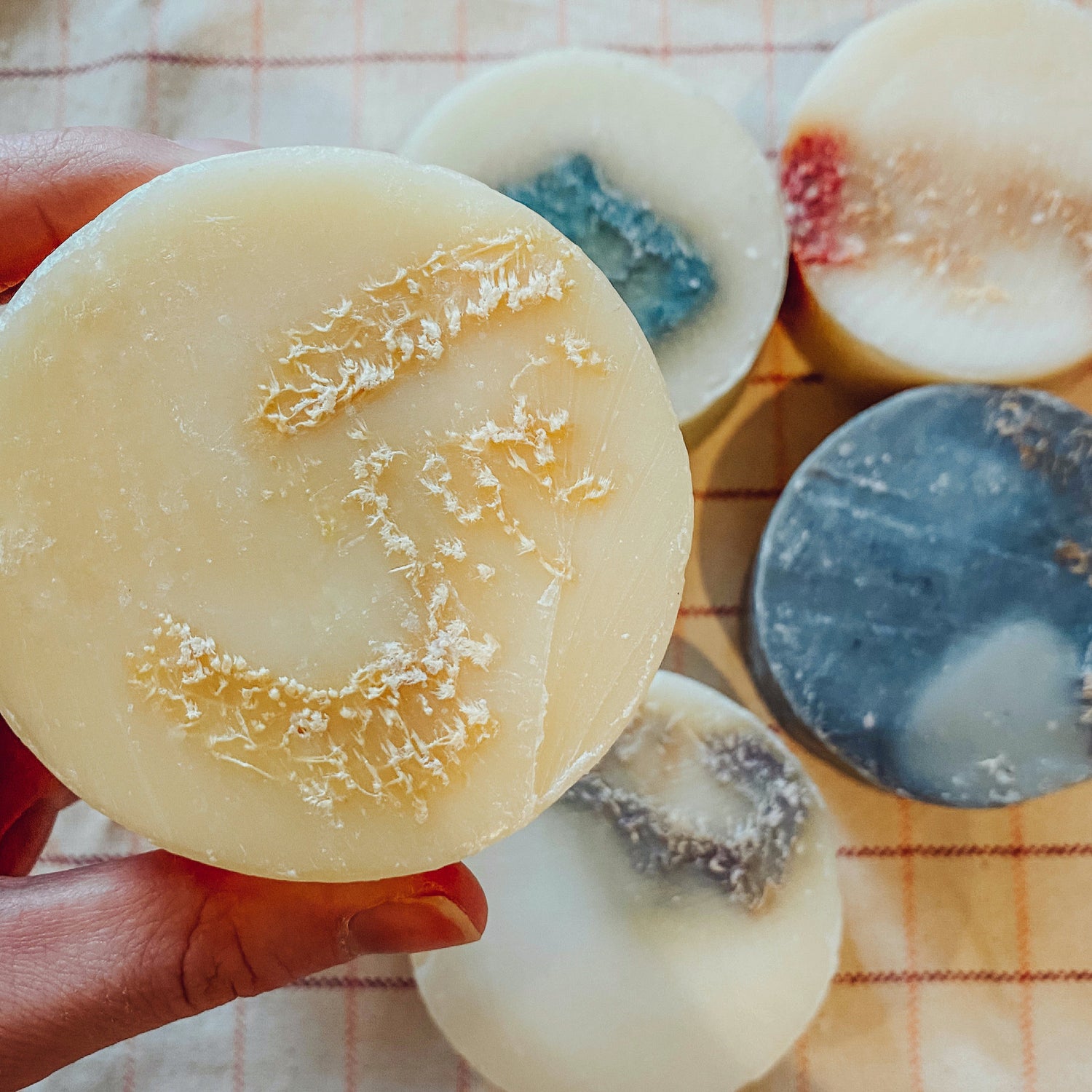 natural luffa soap bar