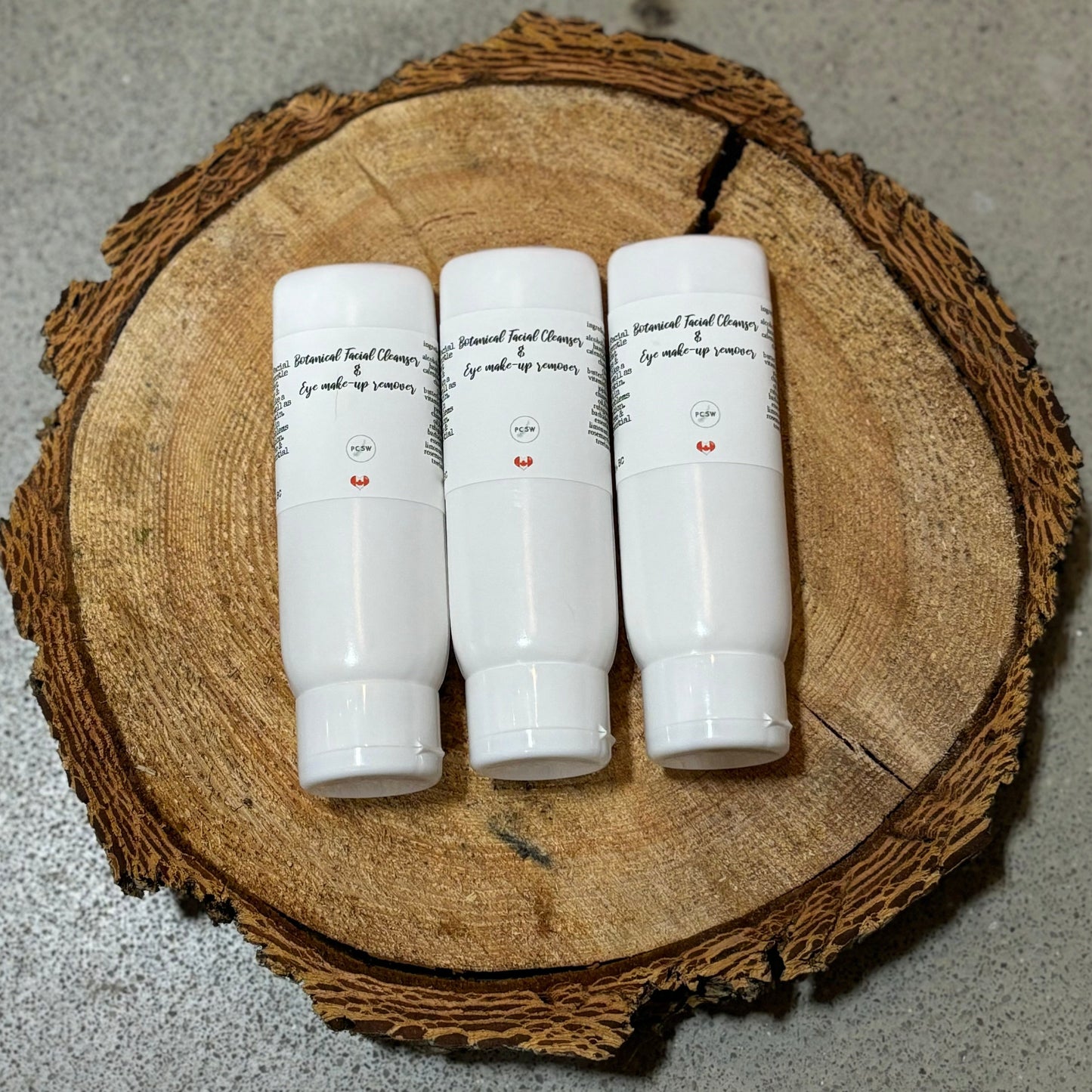facial cleanser, white tube natural