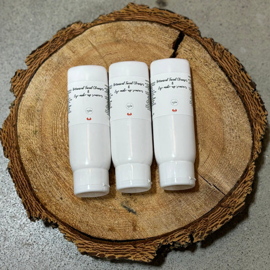 facial cleanser, white tube natural