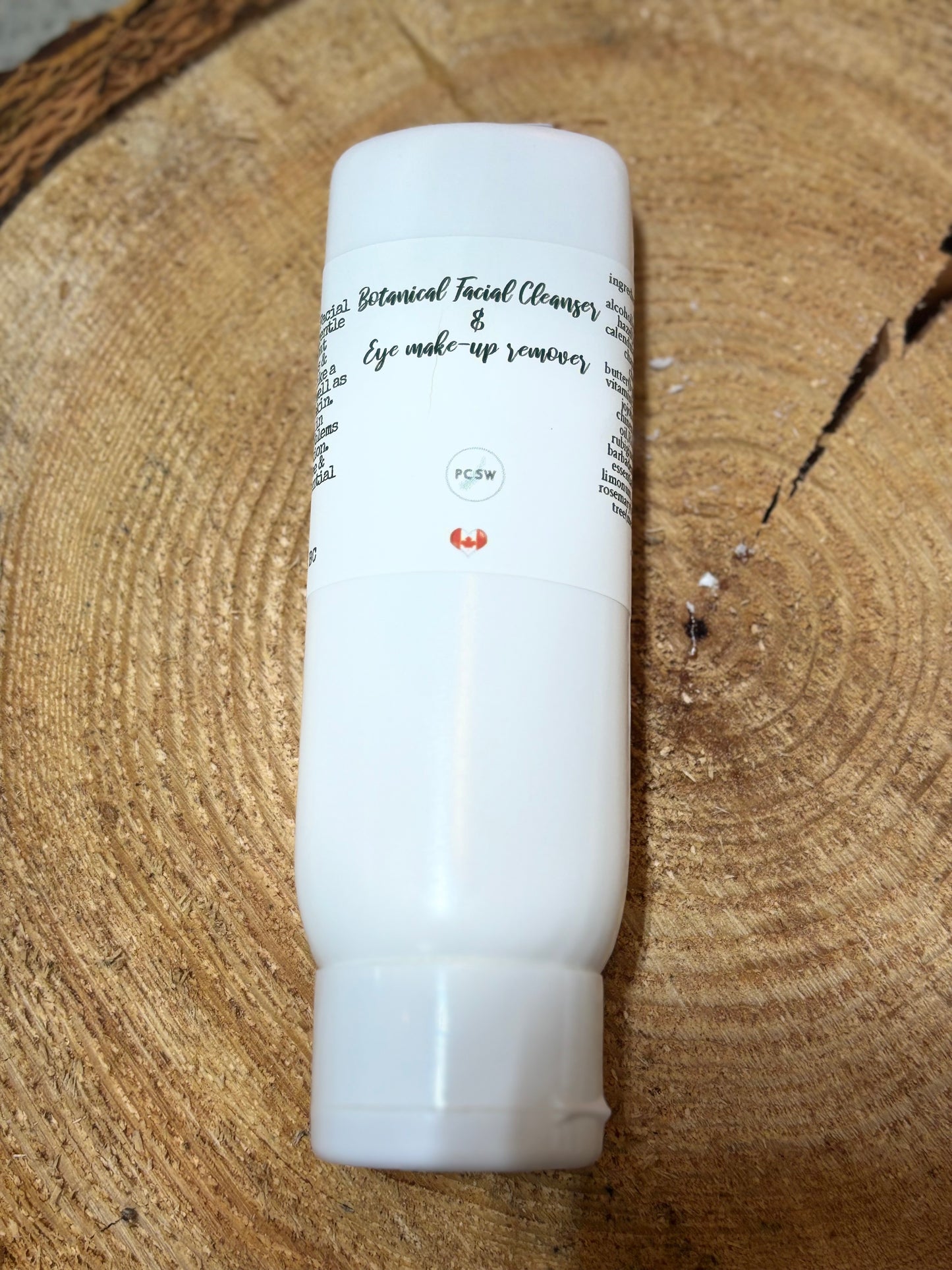 white tube, face and make up remover