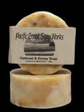 Load image into Gallery viewer, honey oatmeal soap. soap works. handmade soap vancouver. vancouver soap company. handmade soap canada
