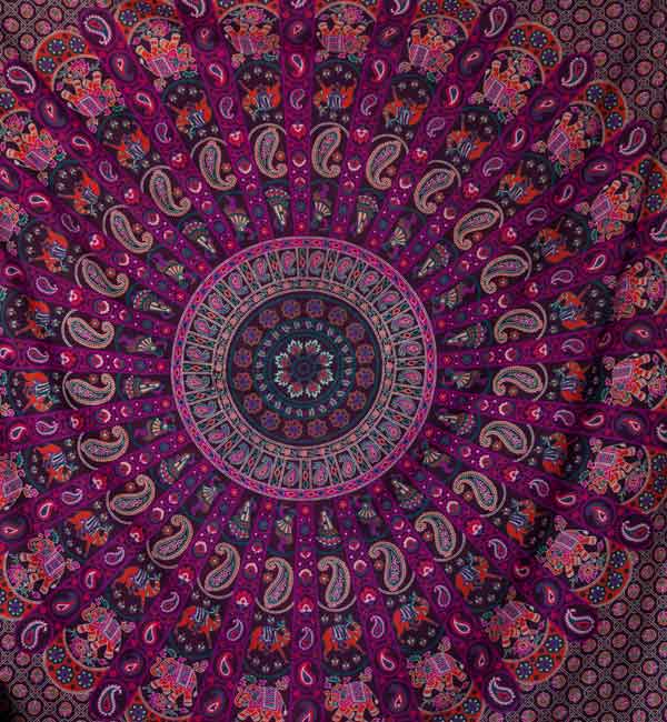purple Ghoomar Mand tapestry wall hanging