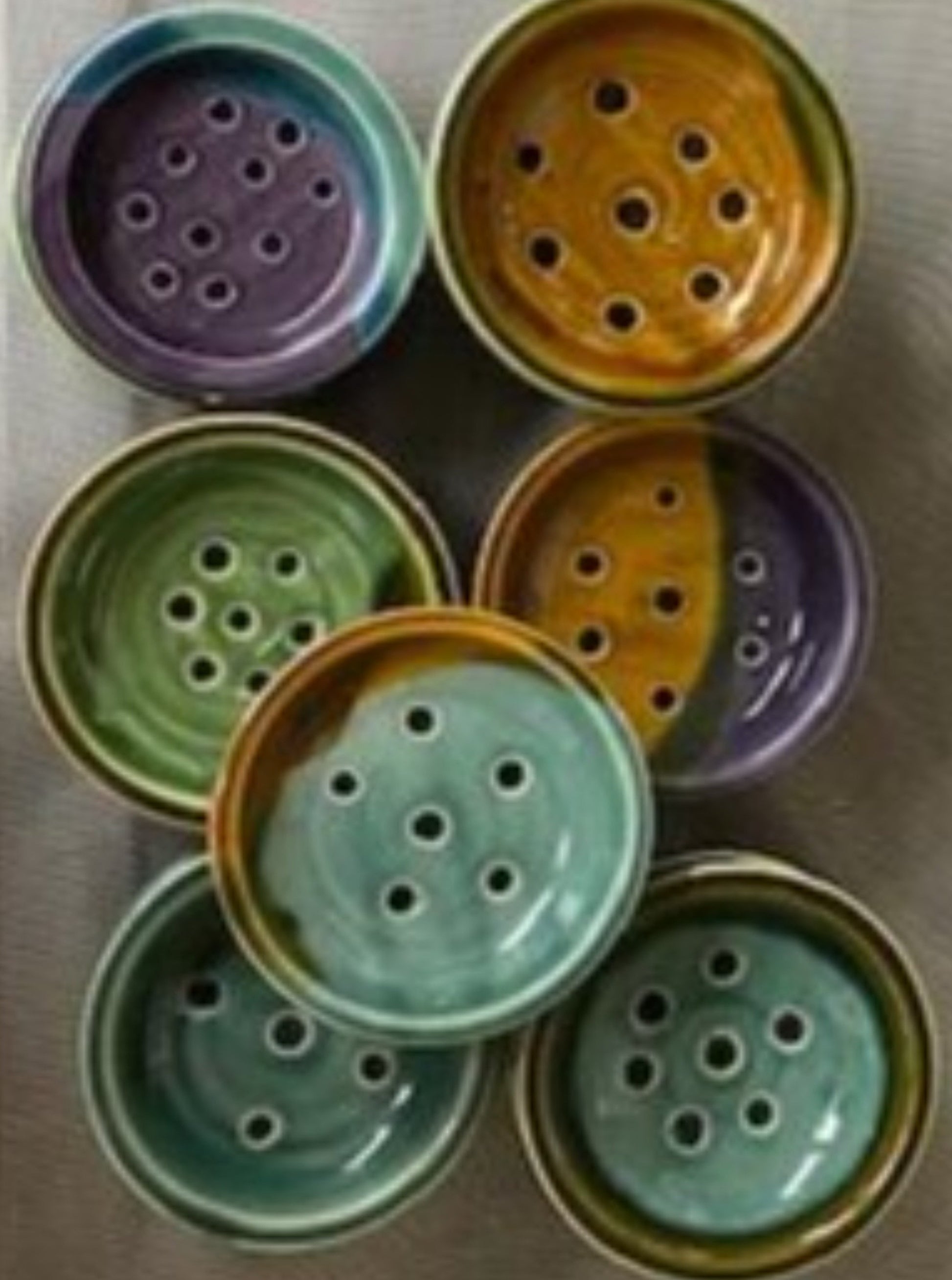 2 piece ceramic soap saver dishes