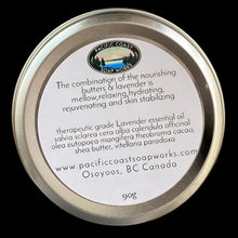 Load image into Gallery viewer, Lavender body butter balm. Natural body butter with essential oils lavender
