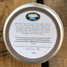 Load image into Gallery viewer, natural body butter balm. Clary sage body butter balm with beeswax and olive oil. Palmarosa body butter balm.
