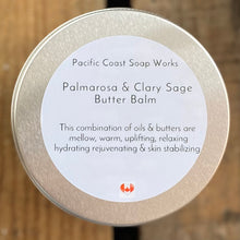 Load image into Gallery viewer, natural butter balm with palmarosa and clary sage
