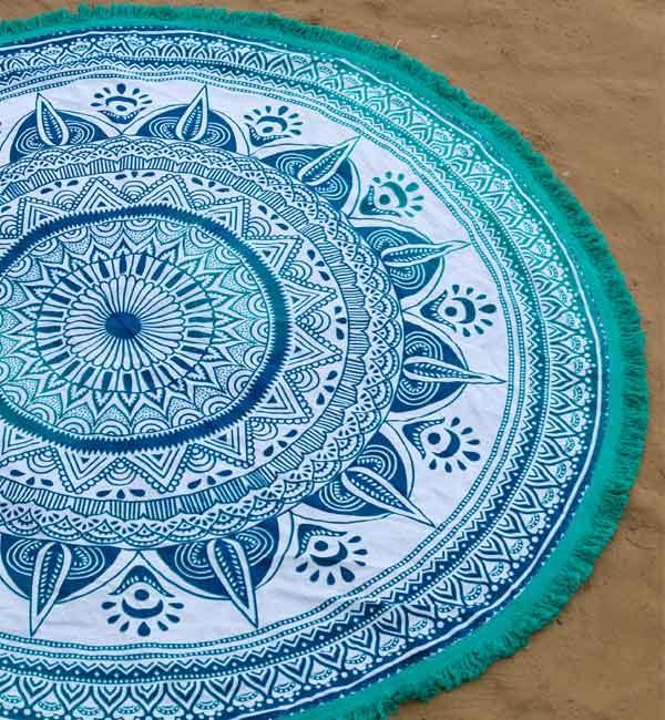 sanchi roundi tapestry teal color 52