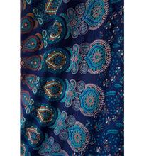 Load image into Gallery viewer, navy shiva mand tapestry wall hanging
