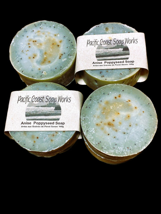 anise, poppyseed, licorice, cold press soap, natural, hand crafted