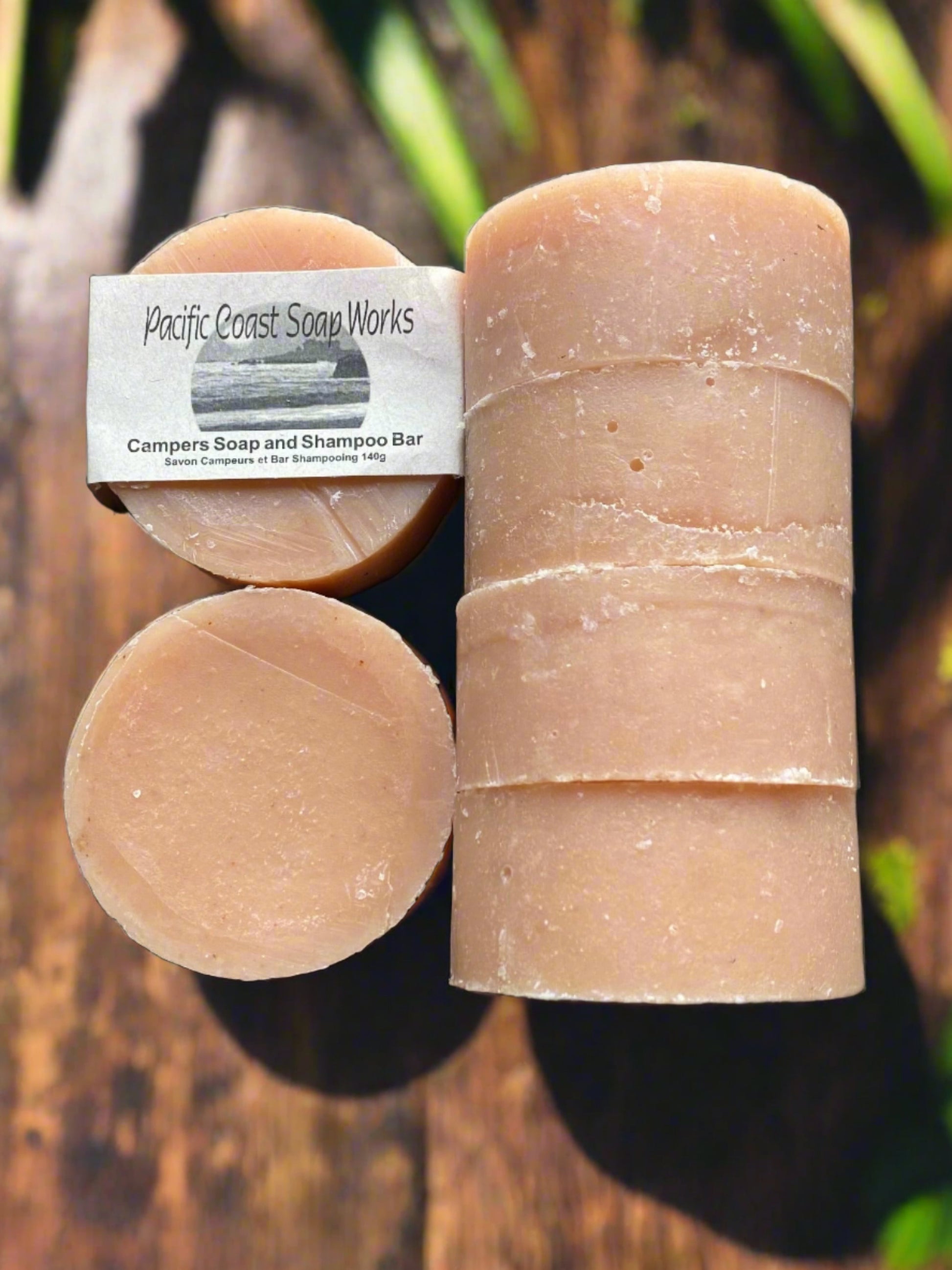 campers shampoo body bar. mosquito safe. water way safe. 