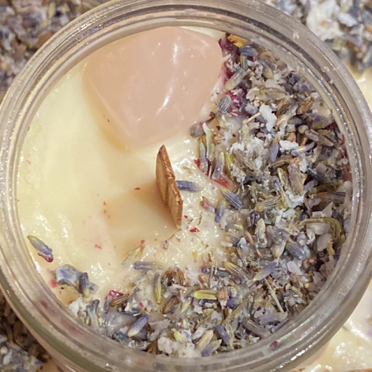 third eye chakra candles, lavender bud, wood wick