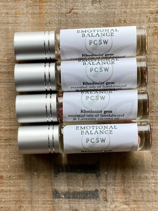 roller ball, emotional balance, crystal, essential oils, 