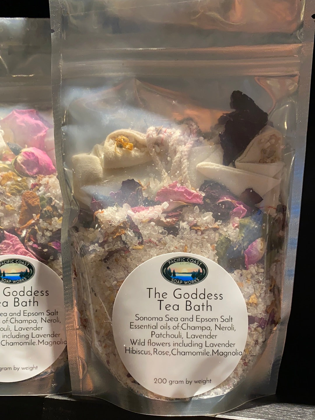dead sea salt, goddess, essential oils