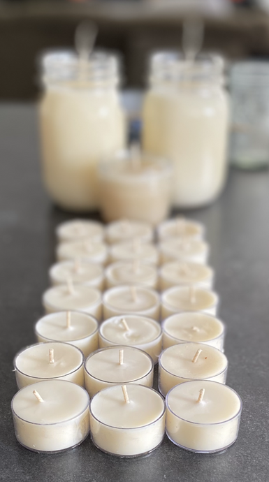 soybean and coconut tealight candles