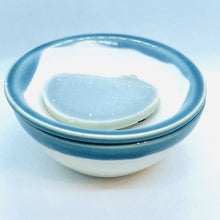 Load image into Gallery viewer, 2 piece soap dish pottery
